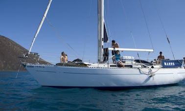 Frete de monocasco de cruzeiro em Corralejo, Espanha