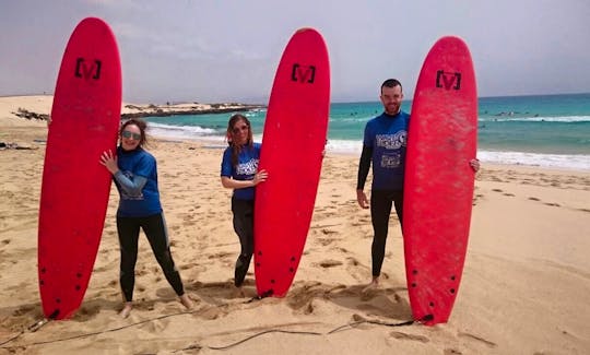 Surfing in Bensafrim, Portugal