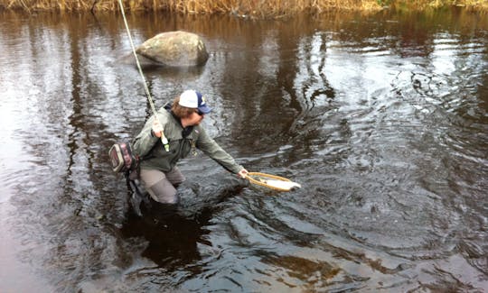 Safári de pesca com mosca e serviço de guia na Suécia