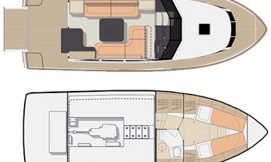 Greenline 33 Hybrid Motor Yacht Rental in Hamburg