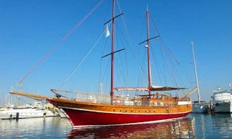 Traditional Gulet with Elegant and Stylish Interiors for Charter in Larnaca, Cyprus