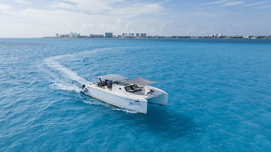 46ft Power Catamaran Private Charter for up to 45 People in Cancún 