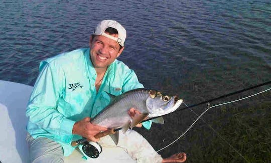 Guided Fly Fishing On 17' Center Console In South Abaco, The Bahamas