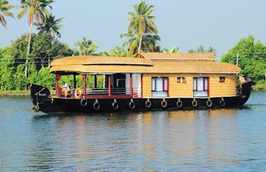 Kerala Style Houseboat with 2 Bedrooms Available for Rent in Alappuzha, Kerala