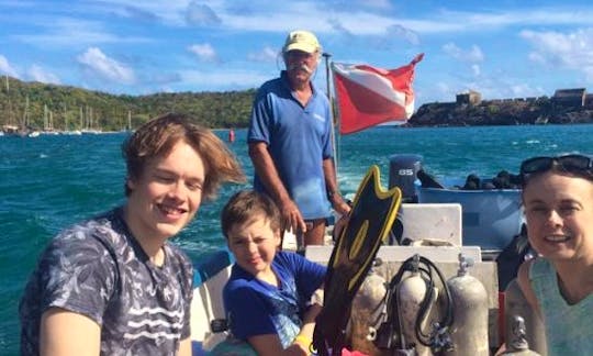 Scuba & Snorkel Dive Boat In Antigua