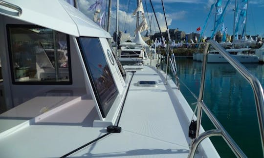 Nautitech Open 40 Sailing Catamaran Charter in Le Marin