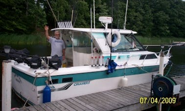 Carta de pesca de salmão de 28 pés no Baha Cruiser Lake Ontario