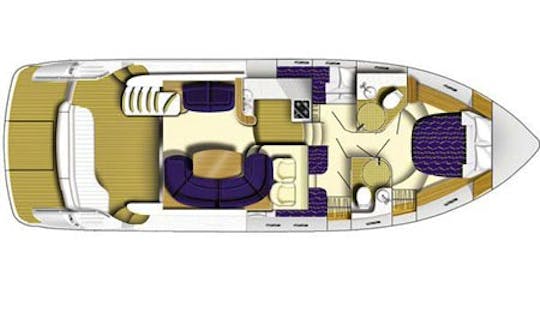 Princess 45, Greece Sailing, Mykonos Yacht Rental, boat outline