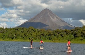 Stand Up Paddleboarding on Lake Arenal