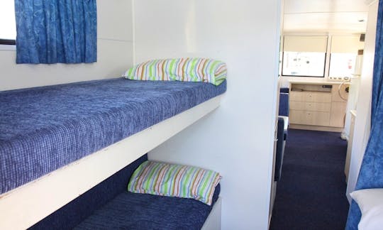 Bottom bunks convert to double beds