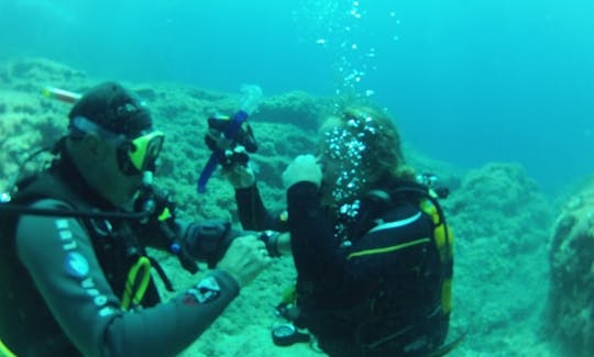 Try Boat coves in the south of Menorca with snorkeling in 2 coves