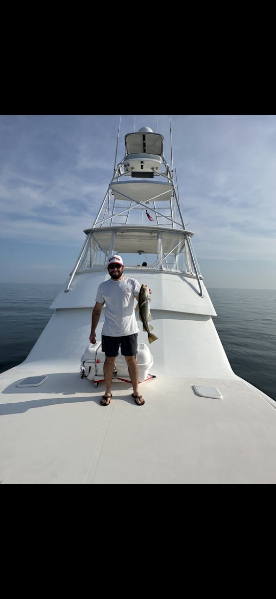 Charter de pêche de fond d'une demi-journée Viking de 50 pieds