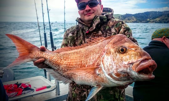 Whangarei Fishing Adventures on 48ft Scott Robson with Nik