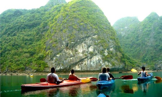 Experience most great aspects of Halong Bay with a Kayak