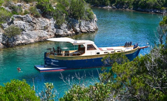 Experience the Adriatic Riviera at its best on this beautiful boat from Split, Croatia