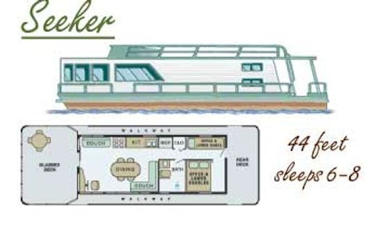 44' Houseboat with 2 Cabins Ready to Hire in Sioux Narrows, Canada