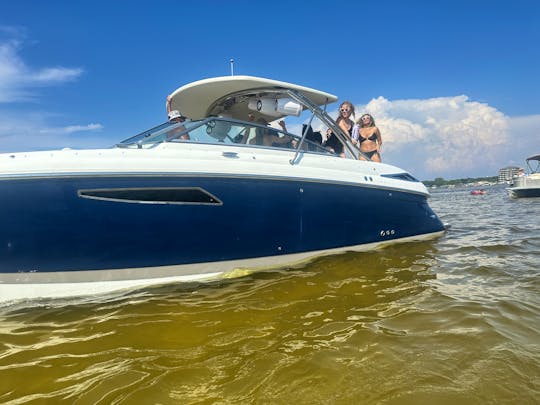 33ft GIANT high performance bow rider with A/C, cabin, and bath & shower. 55MPH!