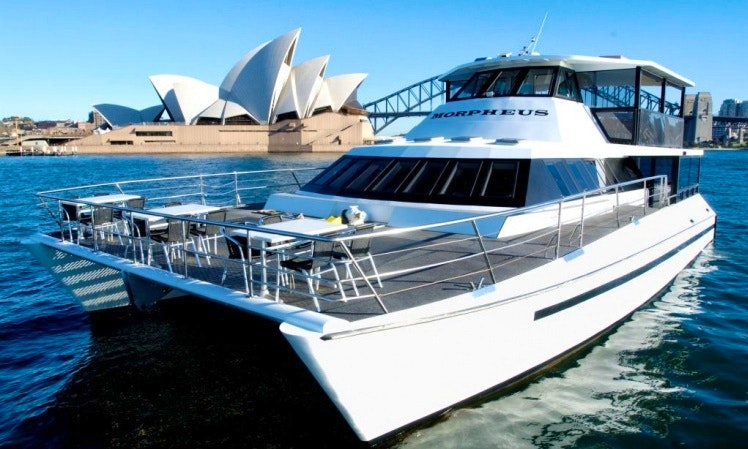 The Ultimate Sydney Harbour Function On 66 Morpheus Power Catamaran Charter Getmyboat