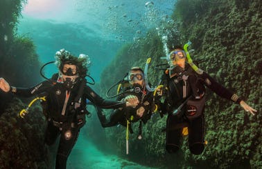 Diving in San José, Spain