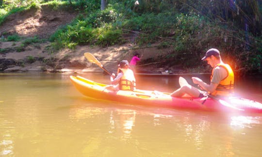 Kayak in Rainforest River Sunai Borneo