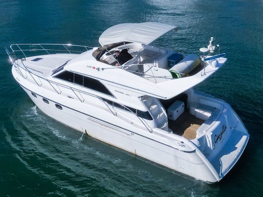 ¡DISFRUTA DE MIAMI EN EL HERMOSO PRINCESS FLYBRIDGE DE 47 PIES!