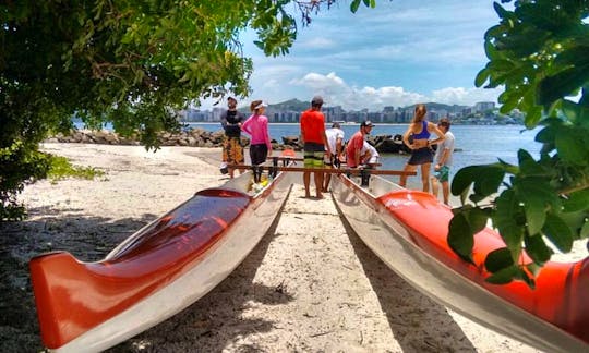 Canoe rent or lessons wa'a kaulua double hulled in Niterói