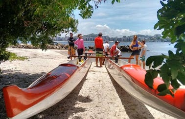 Canoe rent or lessons wa'a kaulua double hulled in Niterói