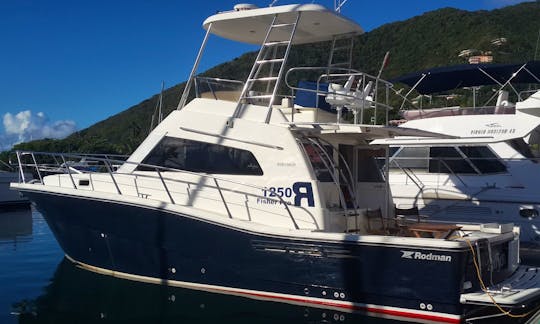 Rodman 41' is available for day charters as well as long-term charters in the British Virgin Islands, Caribbean