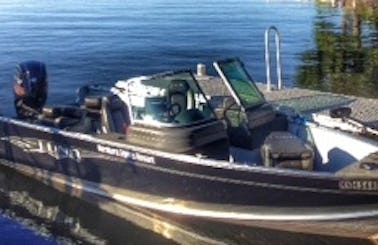 Rent 19' Lund Alaskan 90hp Motor Boat in Voyageurs National Park - Lake Kabetogama, MN