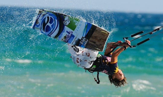 Kiteboarding in Malgrat de Mar, Spain