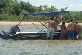 Fast boat for fishing or nature exploration in Ilha Solteira