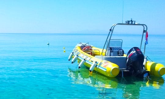 Boat Diver course on 26' RIB in Mykonos