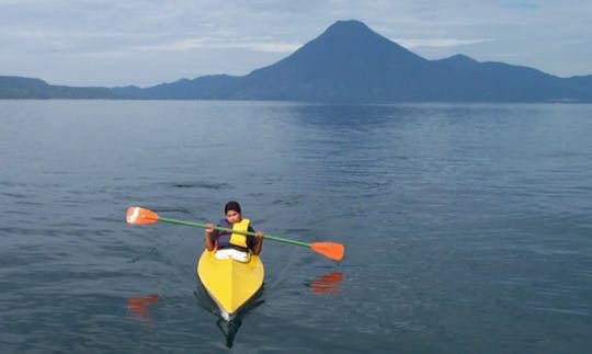 LifeJacket included. Kayak at this incredible lake with 3 Volcanoes in the background