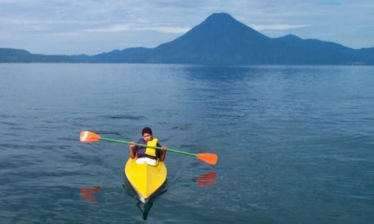 LifeJacket included. Kayak at this incredible lake with 3 Volcanoes in the background