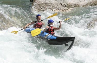 Whitewater Canoe Rafting Trip with Professional Guides in Puget-Rostang, France