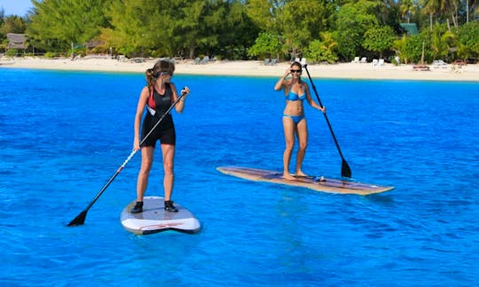 Stand Up Paddle Boarding In Vaitape, French Polynesia
