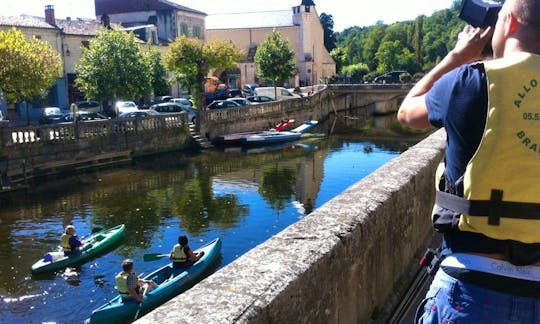 Fun Kayak Experience on La Dronne River in Brantôme, France