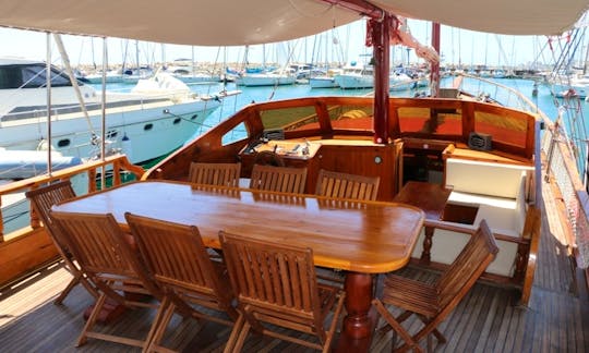 Traditional Gulet with Elegant and Stylish Interiors for Charter in Larnaca, Cyprus