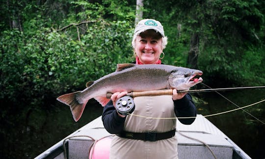 Enjoy Fishing On Bass Boat In Anchorage, Alaska