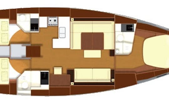 Dufour 485 Grand`Large（キャビン3つ、ヘッド3つ、2015年以降）ベースポンタデルガダ、サンミゲル島、アゾレス諸島