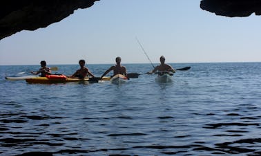 Excursion de pêche en kayak à Avola, en Sicile (près de Syracuse)