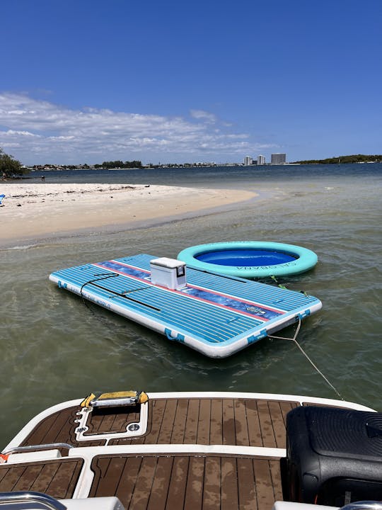 28ft boat with swim platform joy ride to Peanut Island & Sandbar