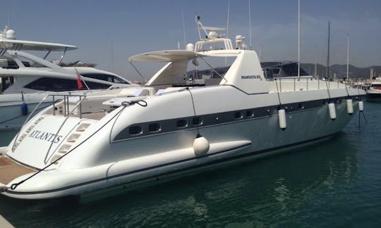 Charter the Mangusta 80 Power Mega Yacht in Eivissa, Spain