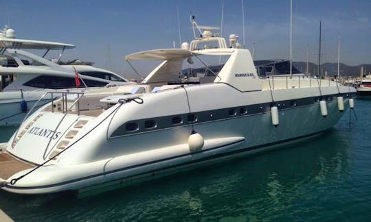 Charter the Mangusta 80 Power Mega Yacht in Eivissa, Spain