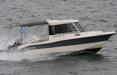 King Fisher 650 Deck Boat Rental in Lesvos