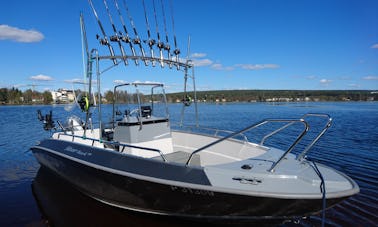 Fishing Charter and Tours in Rovaniemi onboard 18' Silver Hawk 540 Center Console