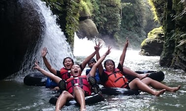 River tube rafting trips in Yogyakarta, Indonesia