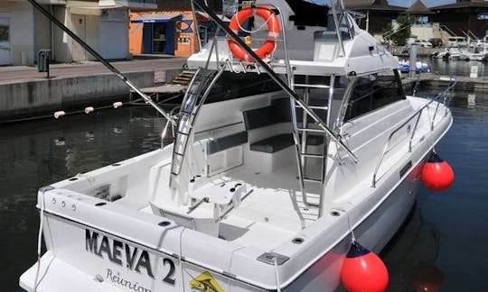 Chartes de pêche sportive « Maeva 2 » de 39 pieds pour pêcheurs sportifs à Saint-Gilles les Bains, à la Réunion