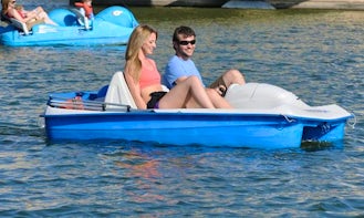 Come try our awesome pedal boats!