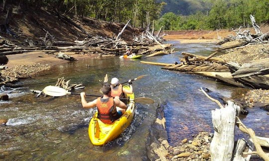 paddling a low level river